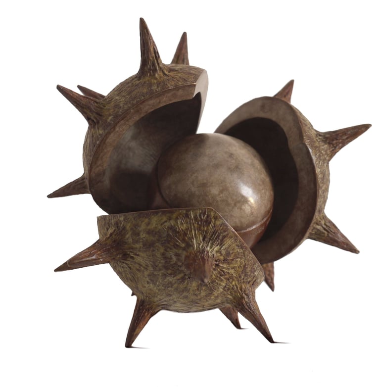 Bronze Sculpture Horse Chestnut Conker By Mark Richard Hall Sculptor
