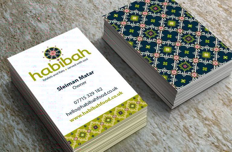 Brand design for a restaurant called Habibah