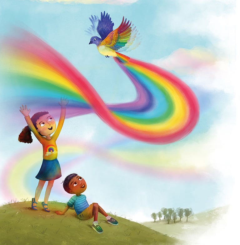 Book design and illustrations for a book of relaxations for children