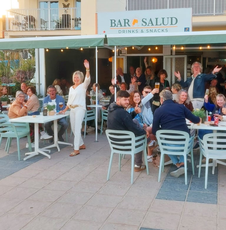 Always sunny terrace at Bar Salud