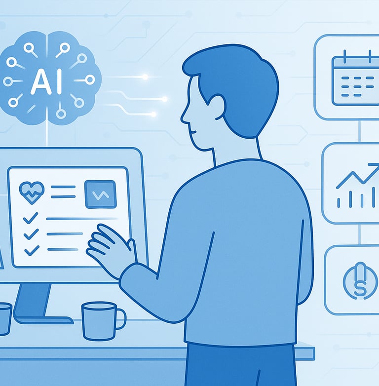 Man looking at computer