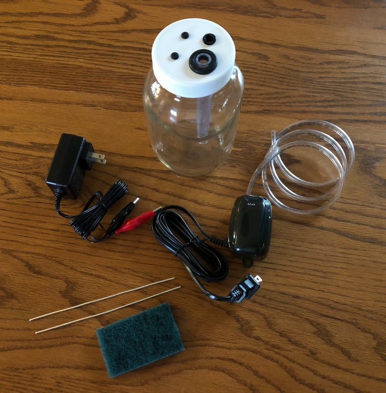 The "Basic Kit" small-particle colloidal silver production kit