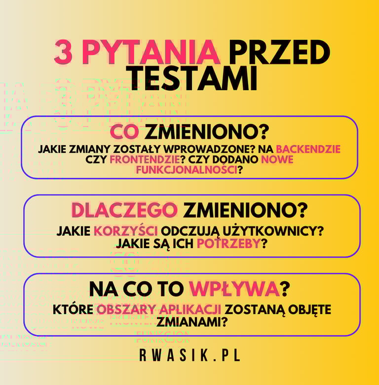 3 pytania przed testami
