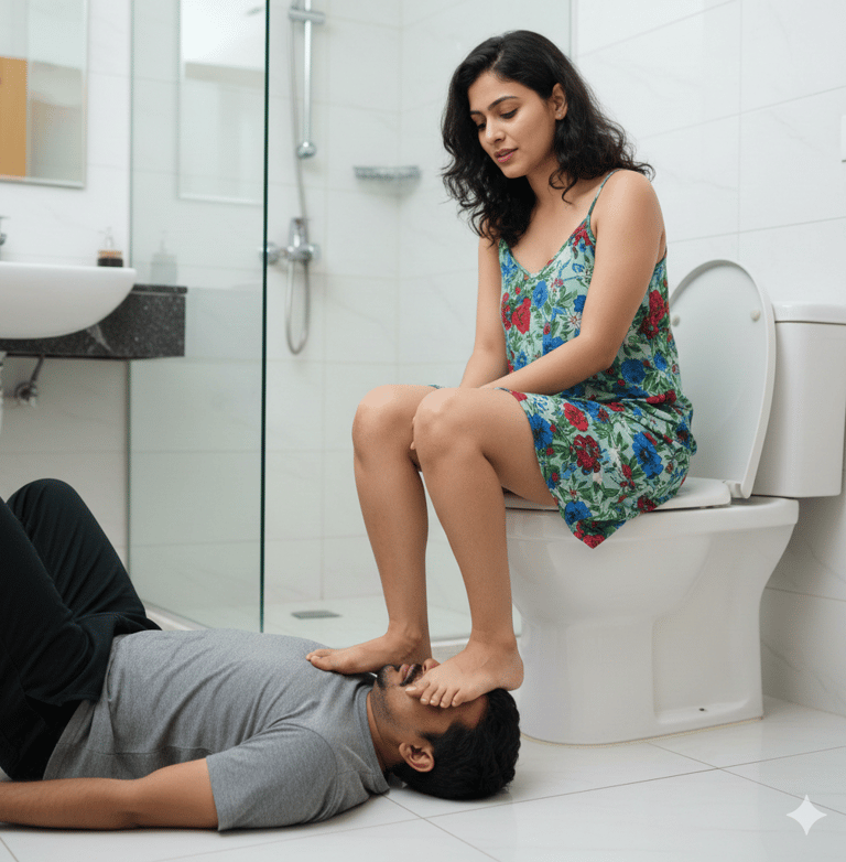 indian mistress feet licking