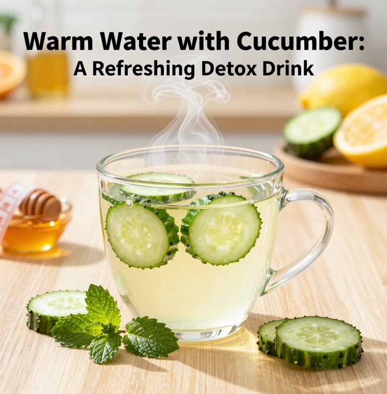  Drinking warm cucumber water for natural weight loss
