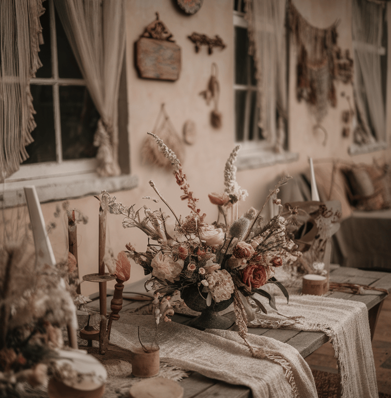 déco table ambiance bohème