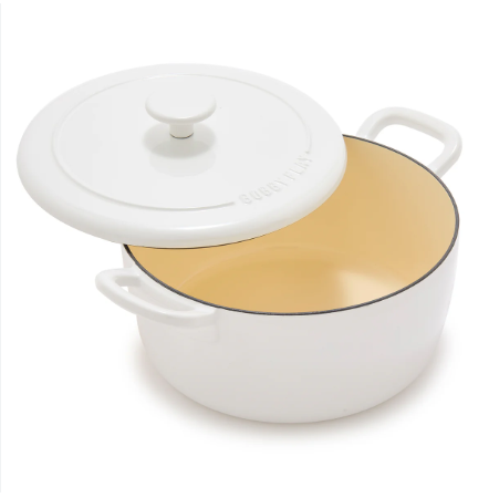 GreenPan enameled cast iron Dutch oven with non‑toxic PFAS‑free enamel