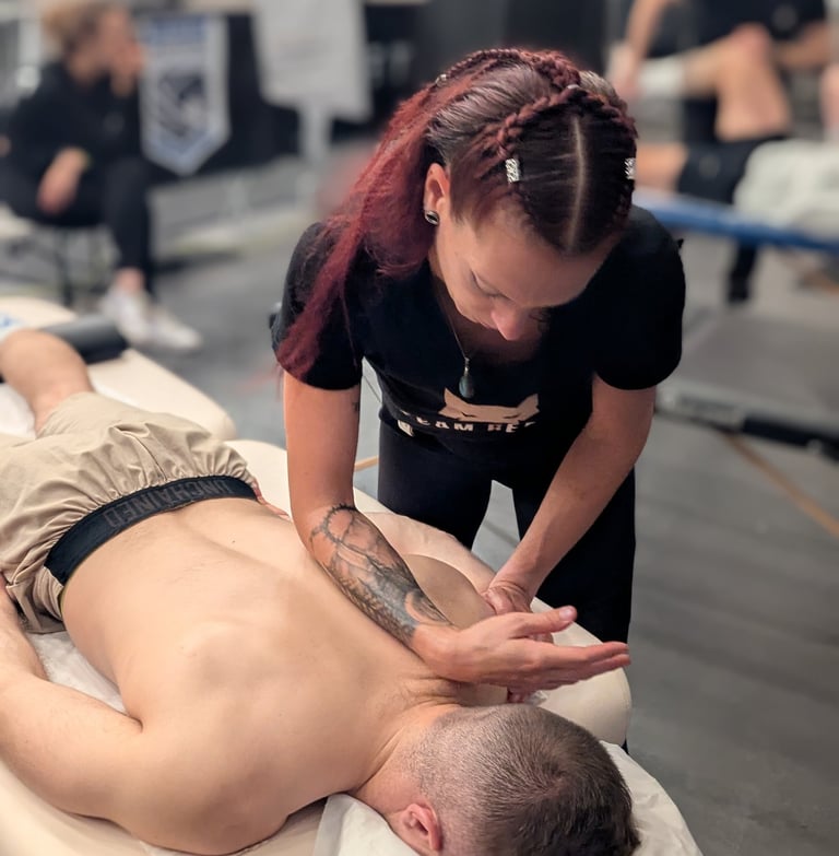 mains d'aur massage sportif sport massage recupération sportive