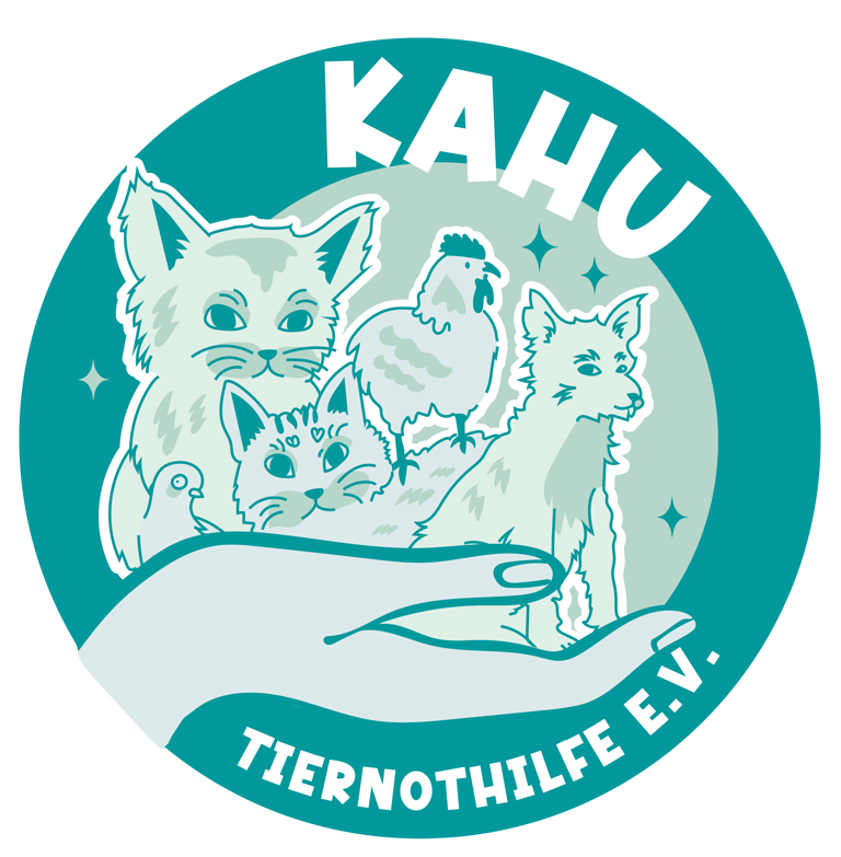 Logo von Kahu Tiernothilfe e.V. – ein Symbol für Schutz, Fürsorge und Liebe zu Tieren, besonders Kat