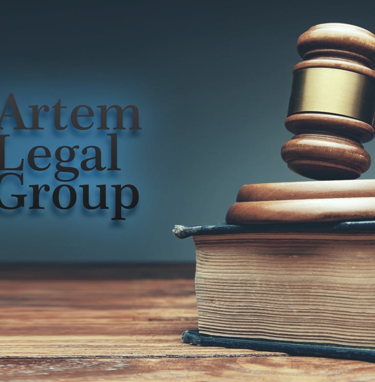 Artem Legal Group logo and a gabble