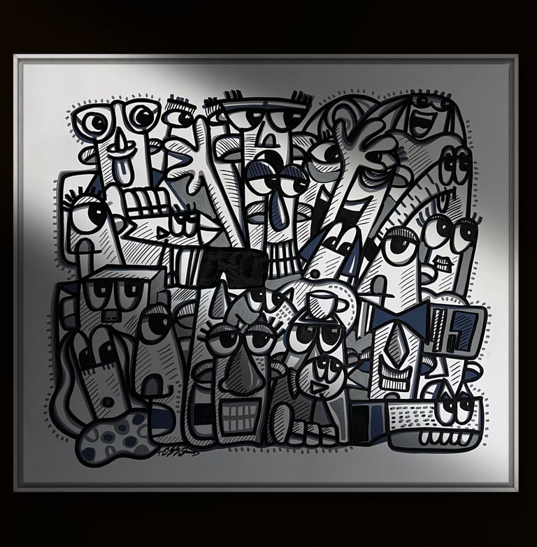 Art Osso Denis black white tableau xxl