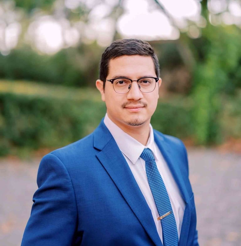 Fidel in a blue suit