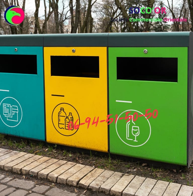 Poubelle Tri sélectif métallique Maroc