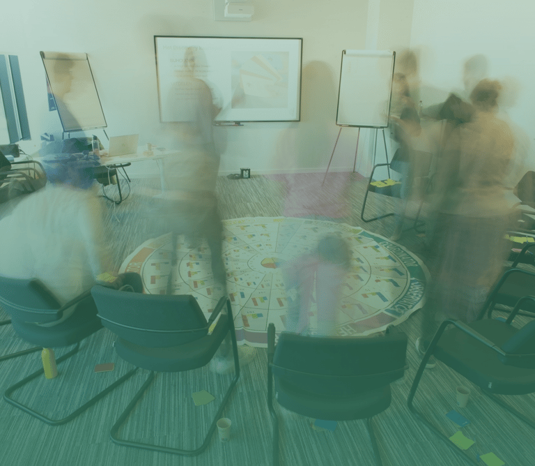 Iris Van Belleghem begeleidt een Insights Discovery workshop voor een team in België