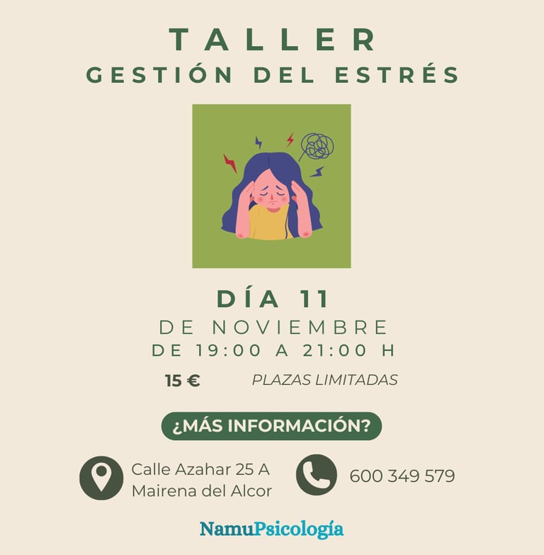 taller de gestión del estrés namu psicología