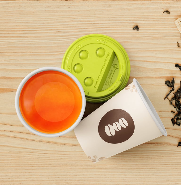 Equilibrium Coffee Shop cups en papier thé