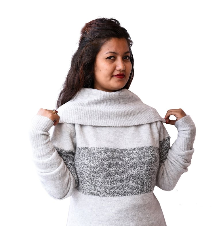Cashmere Cowl Neck Sweater