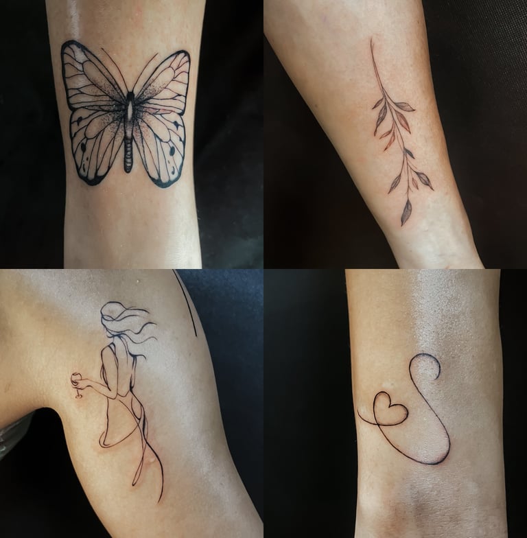 fine line mini tattoo