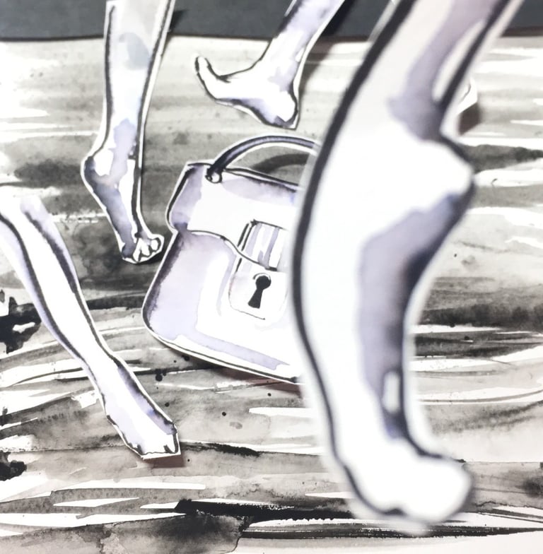 Animation - Dancing around handbags