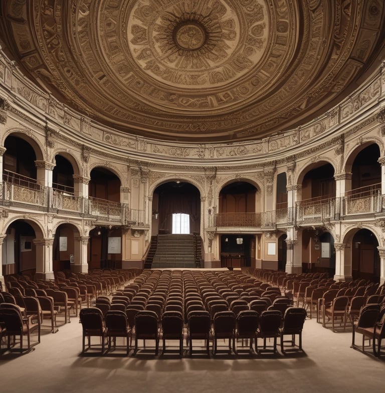theatre with high ceiling mockup
