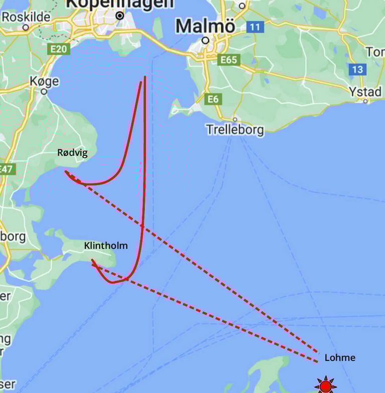 Reiseroute Dänemark