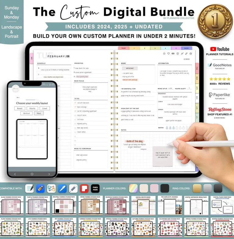 Digital Planner, Goodnotes Planner, iPad Planner, Notability Planner,Dated Digital Planner,2024 2025