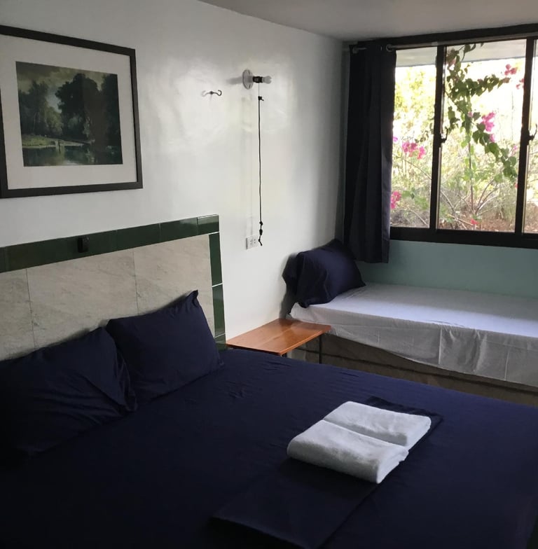 King bed in Callachuchi Homestay bungalow