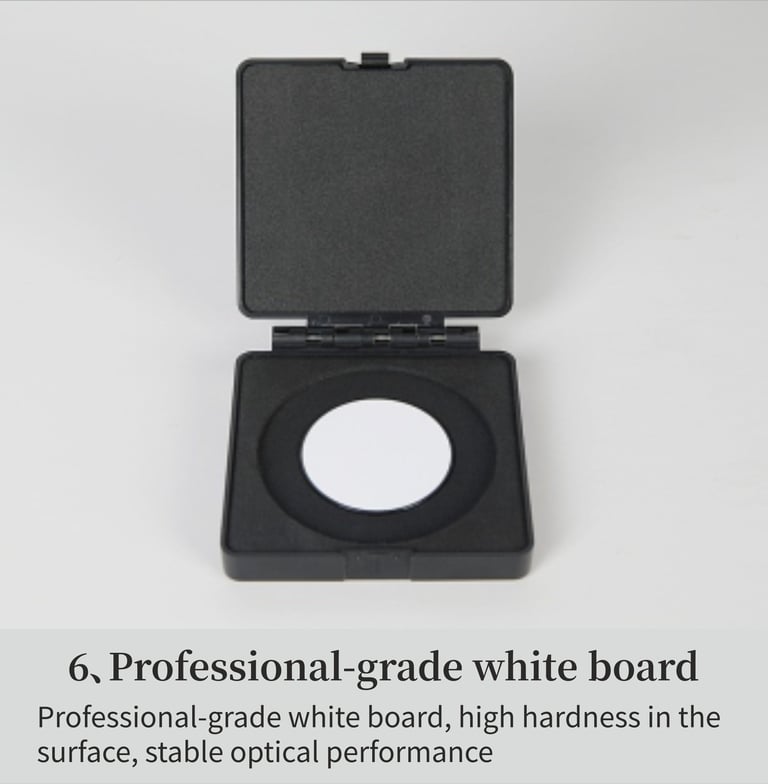 a professional grade white board with a black case