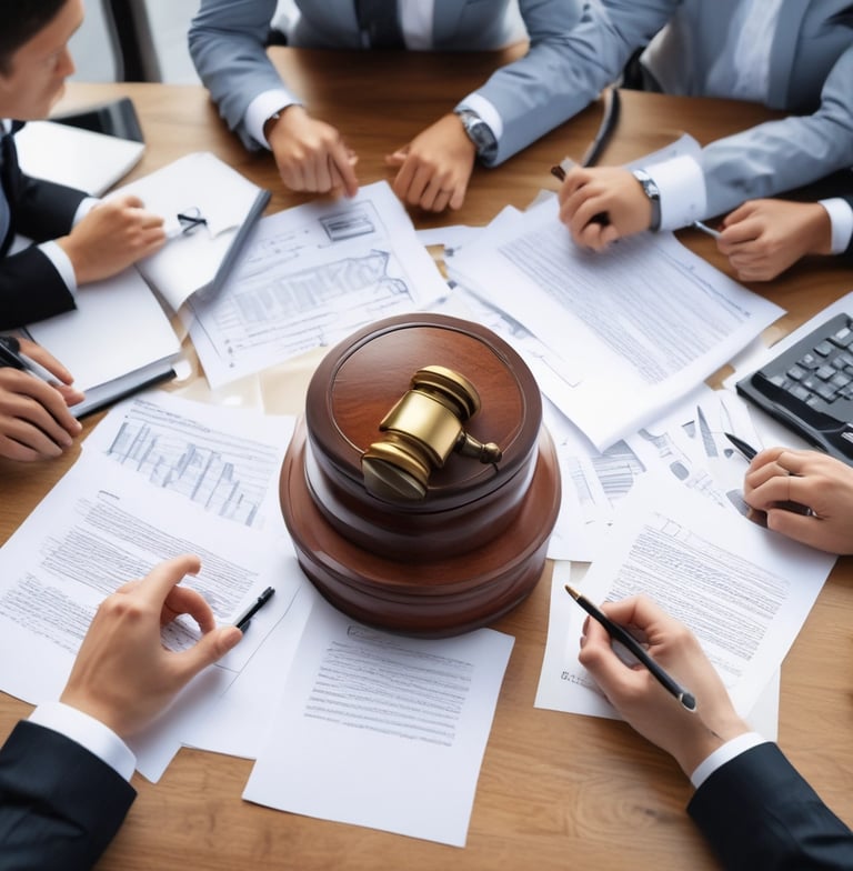 blue and white striped round textile