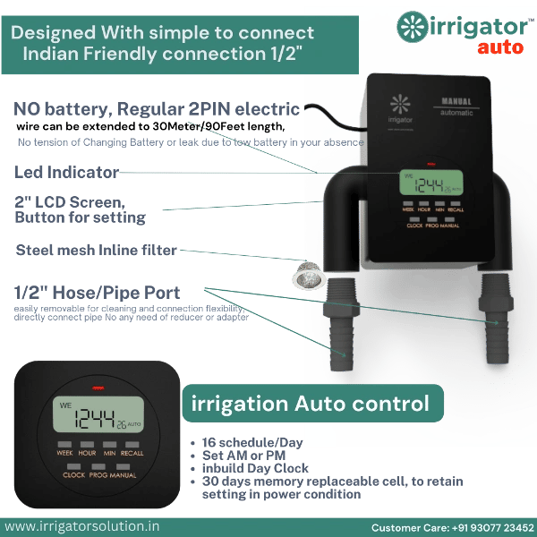 irrigator manual is automatic on device scheduler control