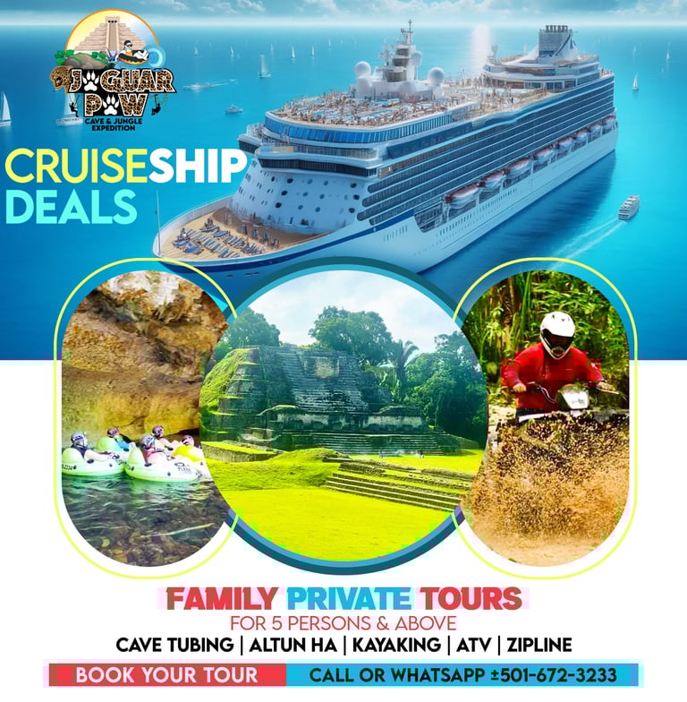 Cruise with us at Jaguar Paw Cave and Jungle Expedition