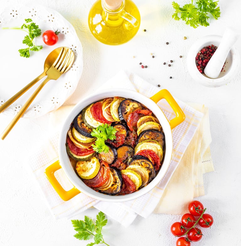alimentation-saine-coloree-tian-légumes