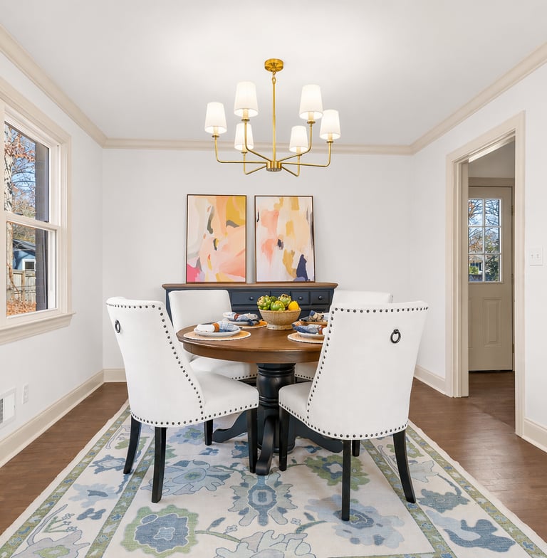dining area greenville staging house