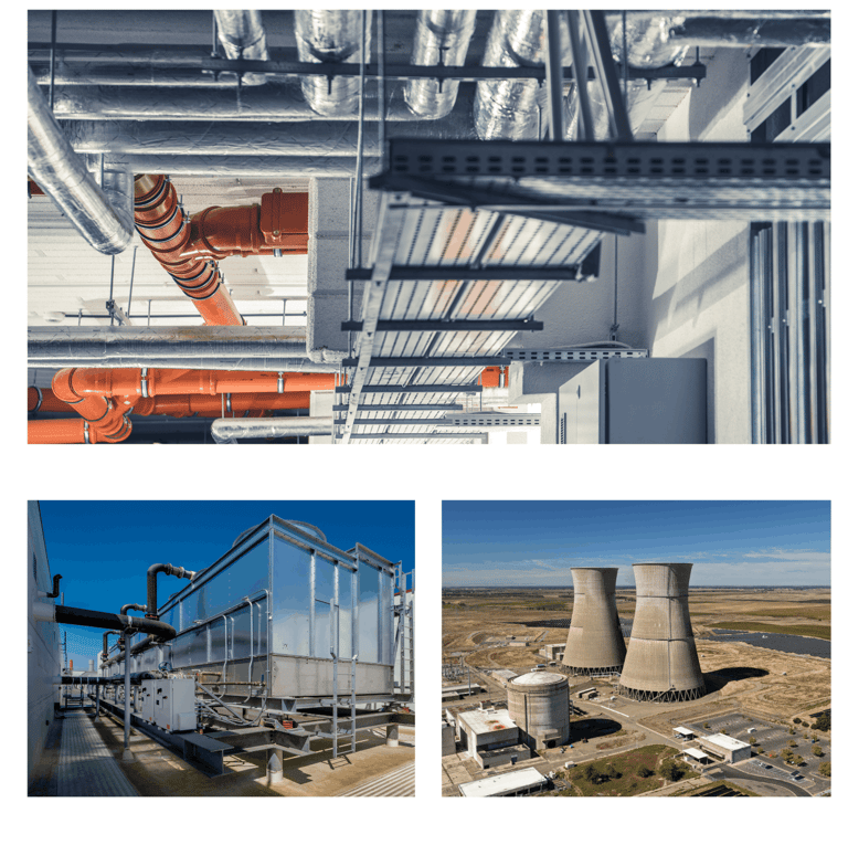 Industrial HVAC ventilation and ducting system.