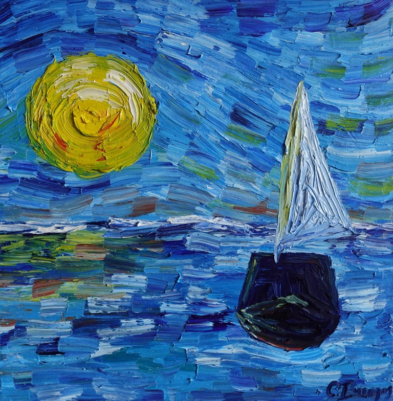 Velero en la mar