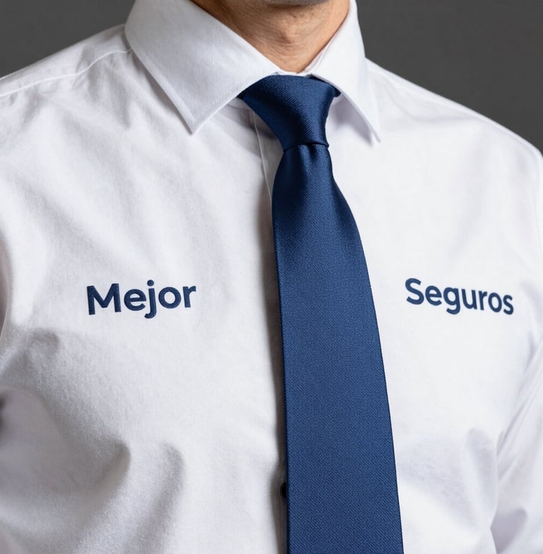 A friendly insurance agent assisting a client with paperwork in a cozy office.