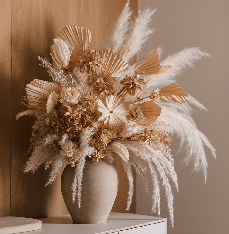 bouquet pampas bohème classe