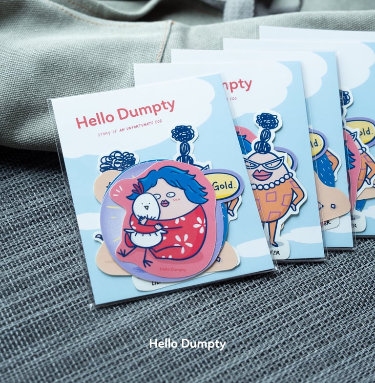 坎坷蛋貼紙包 Sticker pack of Hello Dumpty