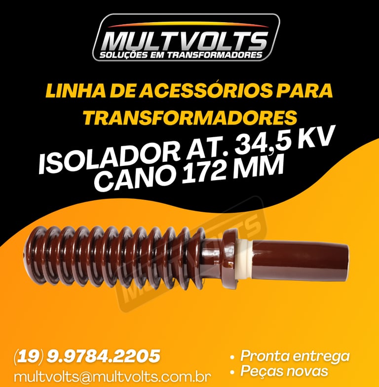 Isolador AT 34,5 KV 172 mm