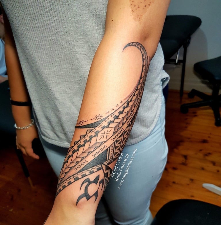 Polynesian Forearm tattoo carl cocker polynesian tattoo artist brisbane sydney perth melbourne austr