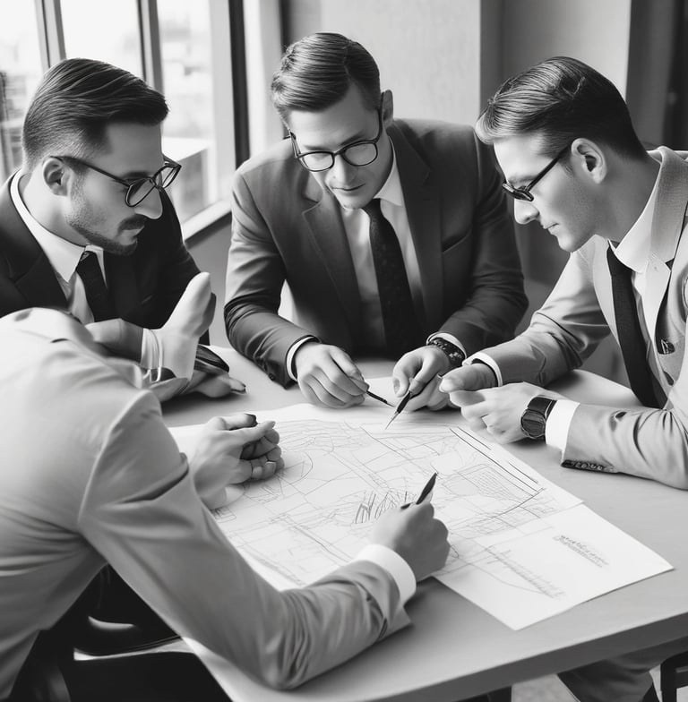 A vibrant workspace showing a team collaborating on digital marketing campaigns with laptops and charts.