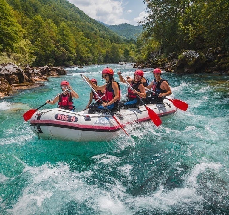 Fun time for guests on Rafting Neretva
