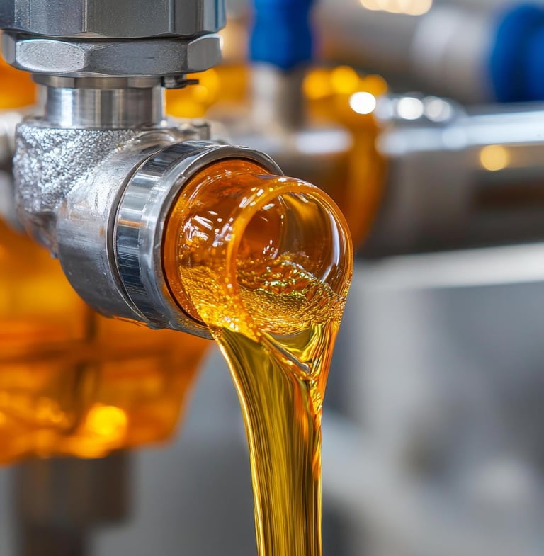 Golden glucose syrup in a starch processing factory