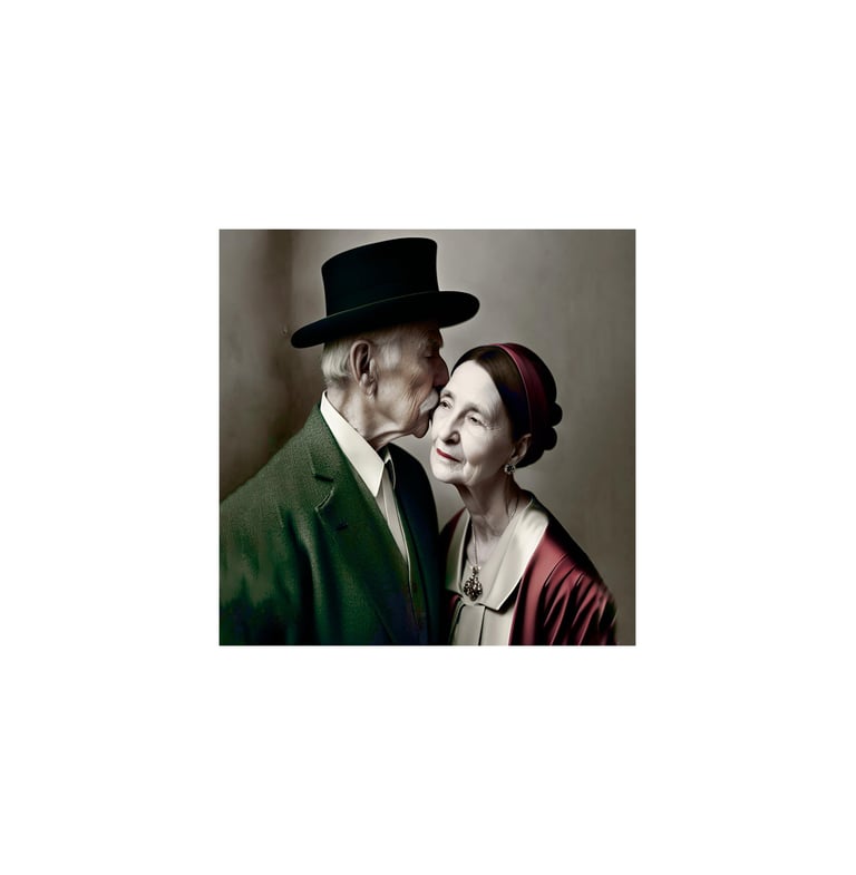 a man and woman in hats and hats
