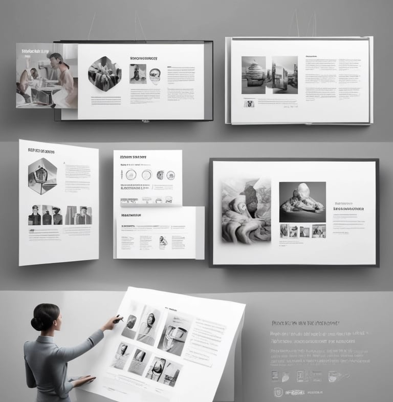 A game developer working on a computer screen.