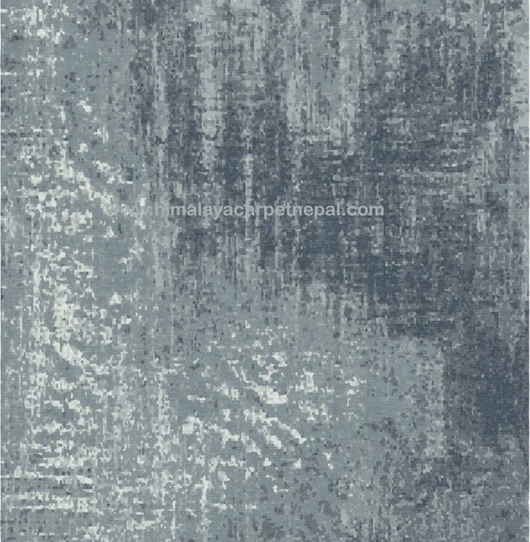 Custom Rugs - Abstract hand-knotted rug with urban-contemporary aesthetic and modern design details