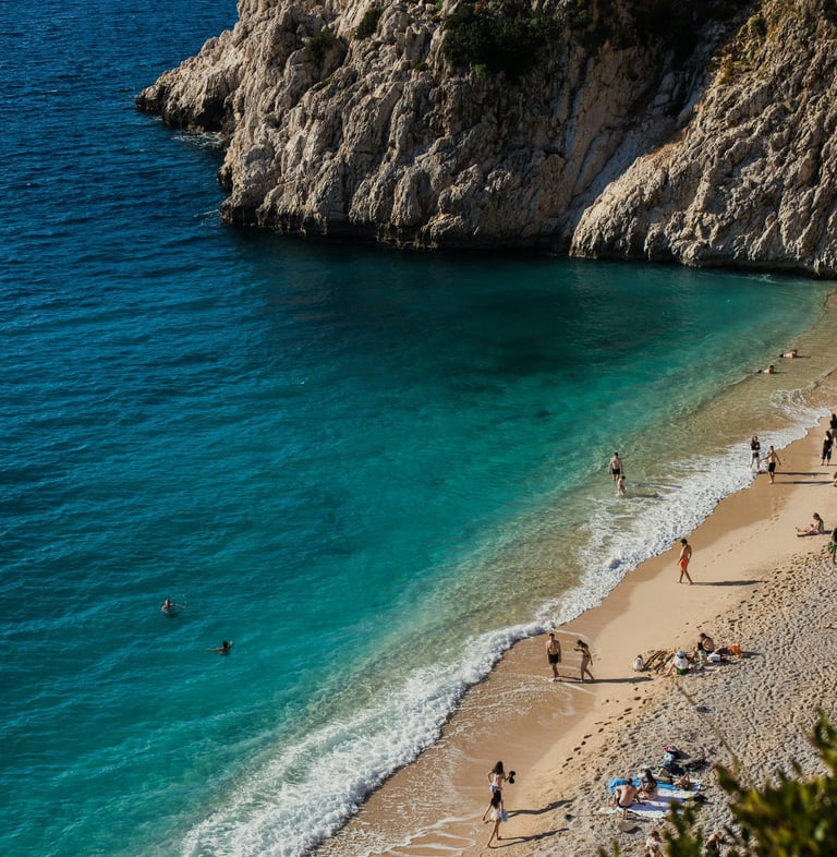 people in a beach