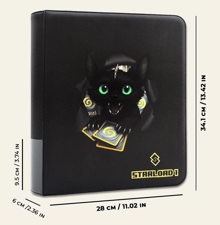 Classeur cartes standard et toploader dimensions