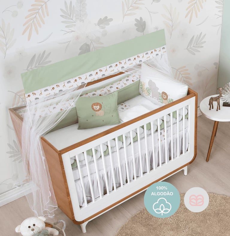 Berço Menino 9 peças Afeto Som da Floresta