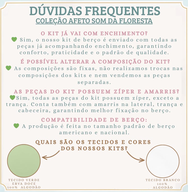 Berço Menino 9 peças Afeto Som da Floresta